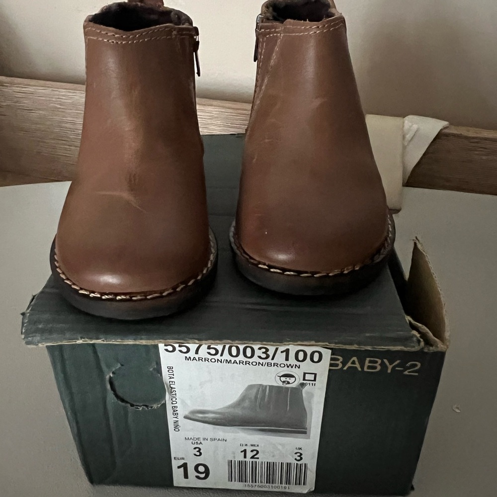 Zara Kids Brown Leather Boots